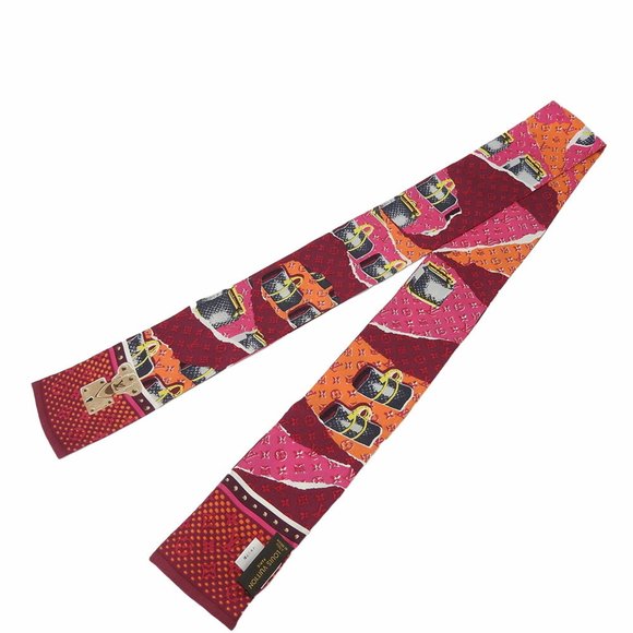 Louis Vuitton Scarf Bandeau Monogram Keepall Pattern 100% Silk Multicolor Access - Picture 1 of 10